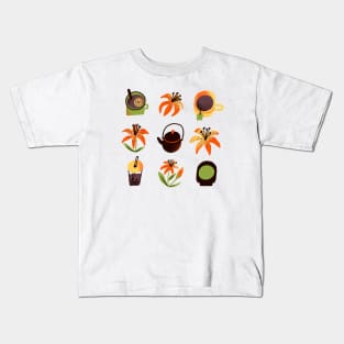 Tea and Tiger Lily Kids T-Shirt